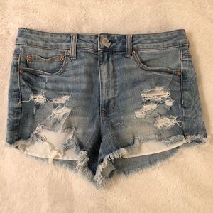 High rise festival denim short